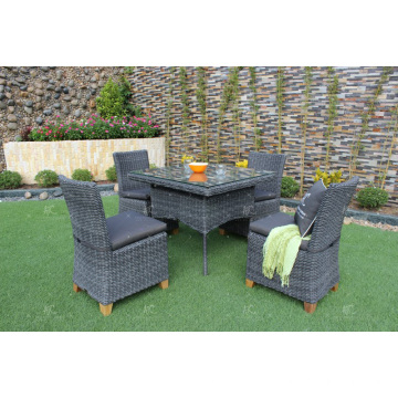 Styleless Stylish Design Synthetic Poly Resina Rattan Café e Jantar Set para Outdoor Garden Patio Wicker Furniture